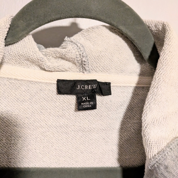 J. Crew V-neck Hooded Sweatshirt Hoody - Picture 3 of 4